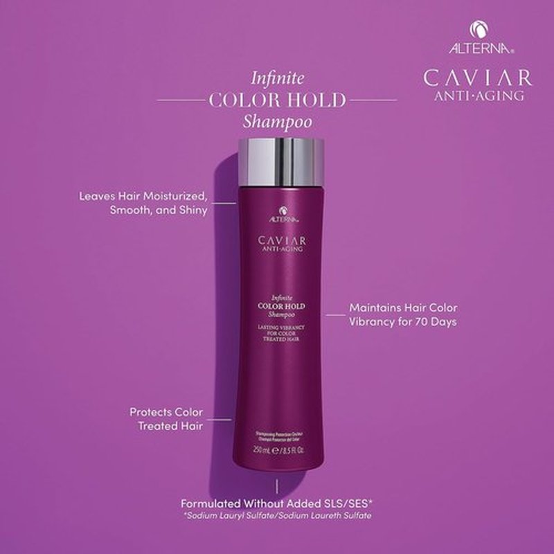 CAVIAR Anti-Aging Infinite Color Hold Shampoo - Sulfate-Free Formula for Color Treated Hair