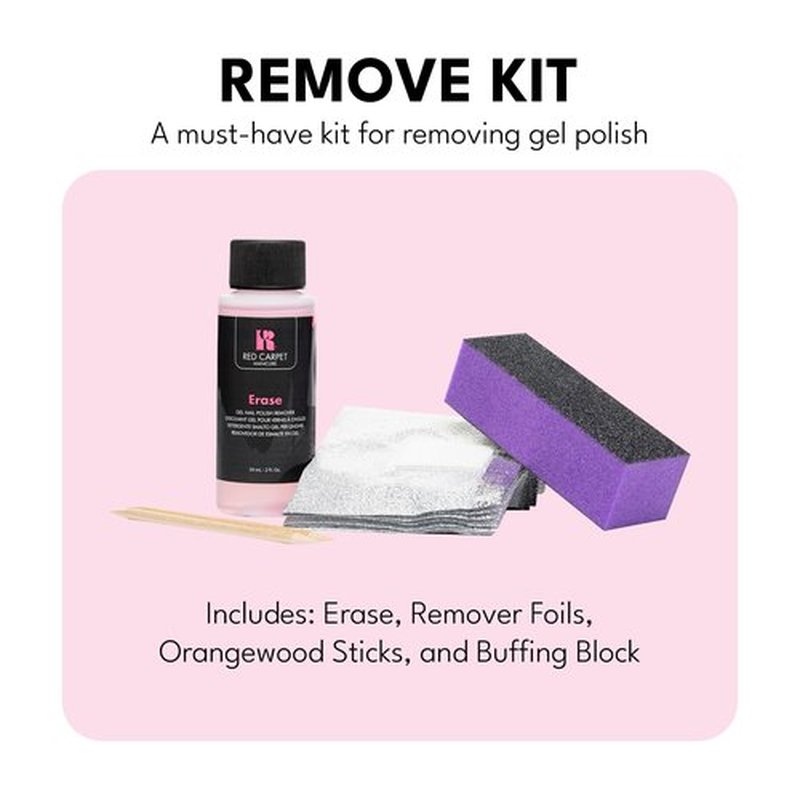 RCM Nail Gel Remove Kit for Easily and Safely Removing Soak-Off Gel Nail Polish and Other UV Nail Products