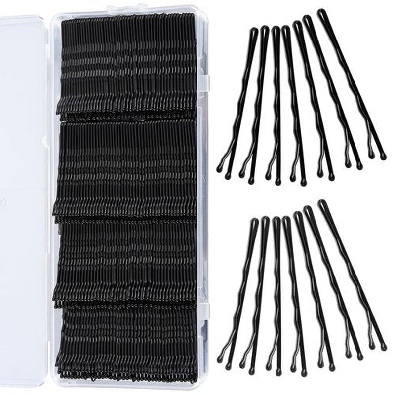 Teenitor 500pcs Black Bobby Pins, Bobby Pins for Women Black Bobby Pin Bulk 2inch