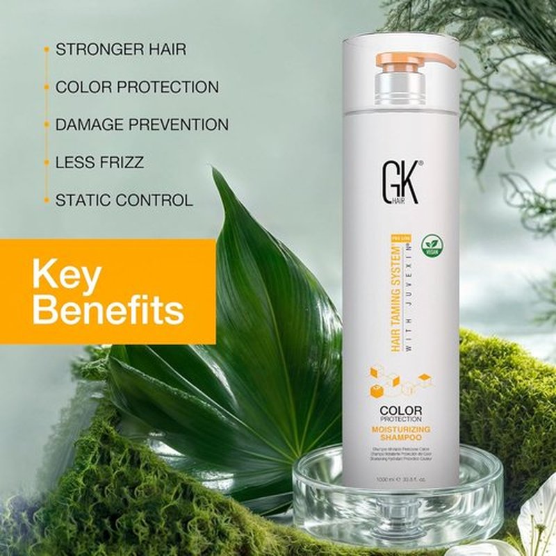 GK HAIR Vegan Moisturizing Shampoo & Deep Conditioning Hair Mask - Keratin Frizz Control Treatment | 33.8 Oz