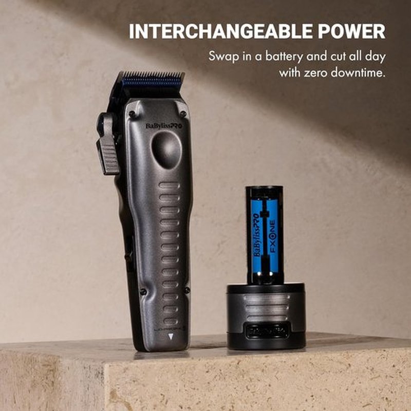 BaBylissPRO FXONE LO-PROFX Cordless Clippers for Men - Interchangeable Battery Design