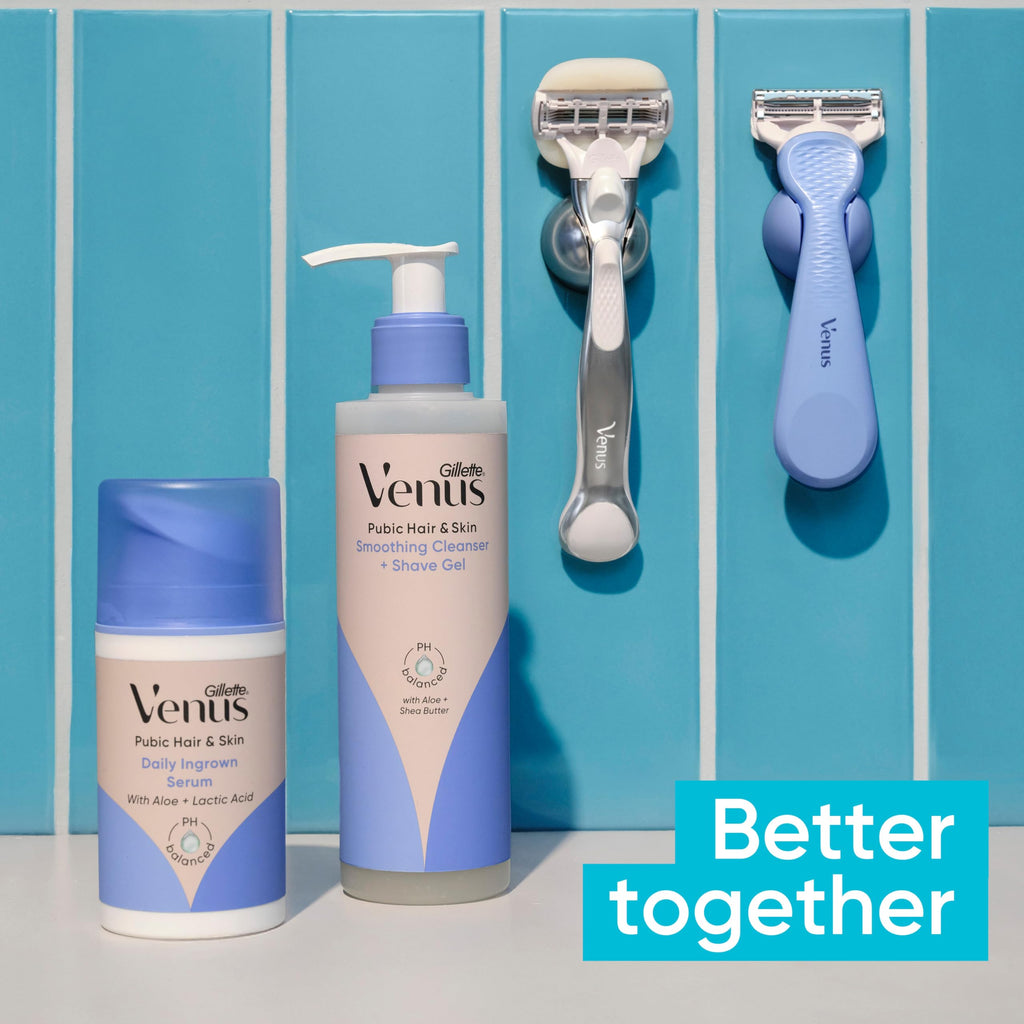 Venus Smoothing Skin Cleanser + Shave Gel for Women, 2-in-1 formula,190ml