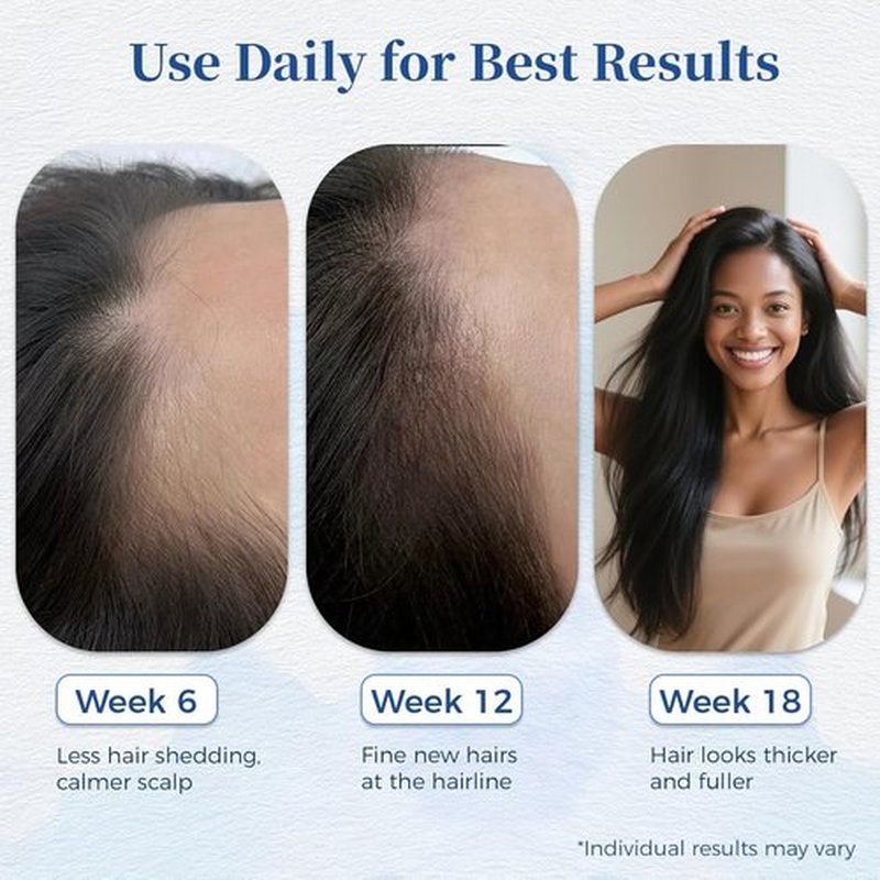 Hair Growth Serum for Thinning Hair | Strengthens & Thickens with Biotin | Fast-Absorbing Roll-On, No Rinse Needed (30ml)