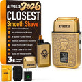 Skiennix All-Metal Foil Shaver - 3-Speed Electric Trimmer for Nose & Ear Hair | Cordless, Fast Charging, Travel Case (Bronze)