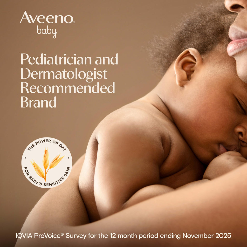 Aveeno Baby Daily Moisture Gentle Baby Body Wash and Shampoo with Oat Extract, 2-in-1 Baby Wash & Hair Shampoo, Tear-Free, pH Balanced for Sensitive Skin & Hair, Lightly Scented, Value Size 33 Fl Oz