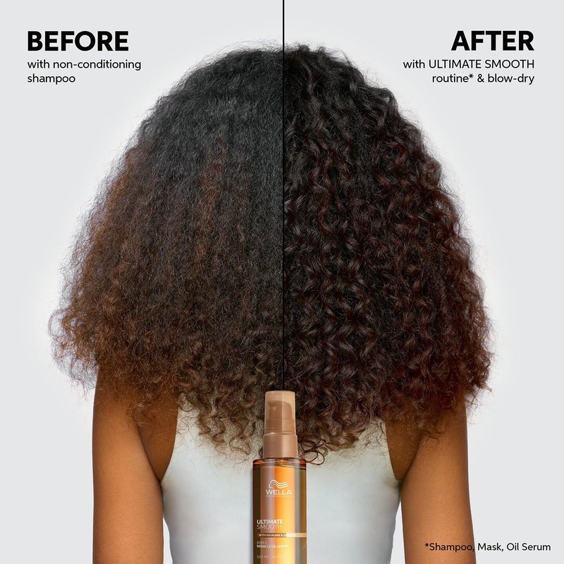 Wella Professionals ULTIMATE SMOOTH Miracle Oil Serum for Dry, Dull & Frizzy Hair | With Squalane & Omega 9 | 1 Fl Oz