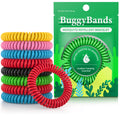 BuggyBands 48 Pack Mosquito Bracelets, Mosquito Bands for Adults and Kids with Individually Wrapped & DEET Free, Natural and Waterproof Wristbands Citronella Bracelets for Camping Hiking