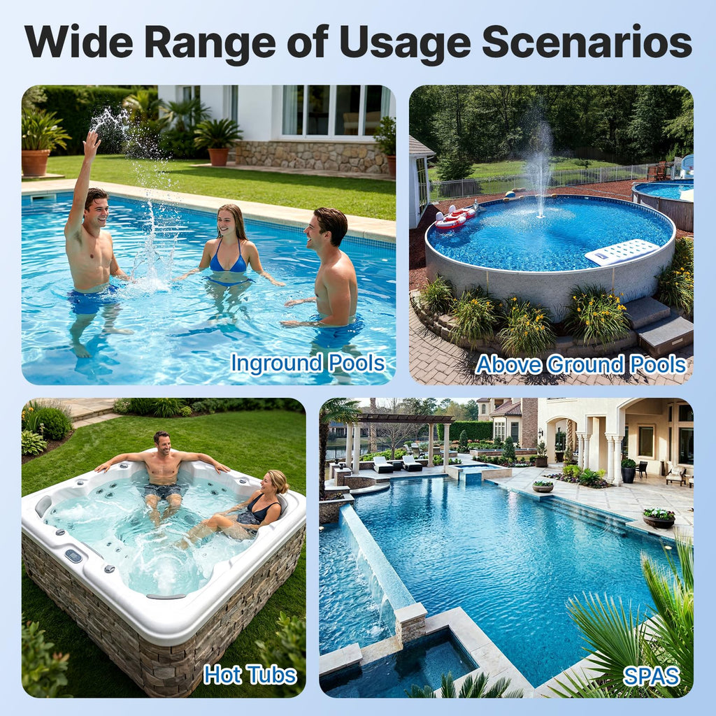 OGERY Pool Vacuum for Above Ground Pool, 18.5GPM Powerful Suction, 60Mins Runtime, Telescopic Pole Cordless Pool Vacuum for Inground Pools, Rechargeable Cordless Handheld Pool Vacuum for Spas/Hot Tubs