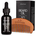 ZilberHaar Beard Oil №1 - Organic Moroccan Argan & Jojoba Oil for Hydration & Growth - 1 oz | Free Beard Comb Included