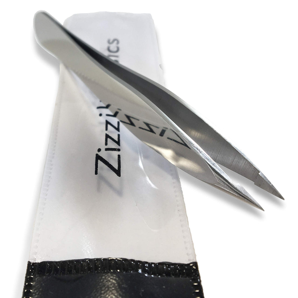 Zizzili Basics Elite Series Tweezers - Surgical Grade Stainless Steel - Precision Pointed Tweezer for Professionals