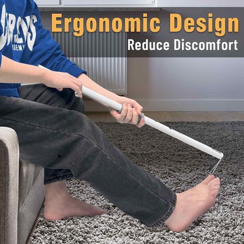 JoNeighbors Long Handled Toenail Clippers, Ergonomic Wide Jaw Opening, Ideal for Thick Nails, Seniors, Overweight, Arthritis Sufferers, Easy Reach Pedicure Clippers (S for 20in)