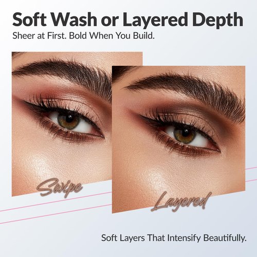 BEPHOLAN Brown Liquid Eyeshadow With Subtle Shimmer Waterproof,Long-Lasting, Neutral Naked Smooth Creamy Eyeshadow Lightweight Crease-Resistant Liquid-to-Powder Eye Shadow(Sahara Dusk 05#)