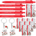 Motiskyy 18 Sets Happy Mother's Day Rose Gifts bulk Red Ballpoint Pens Heart Rose Christian Keychain with Bless Card Bag Positive Affirmative Appreciation Gift for Mom Women Birthday Office Supplies
