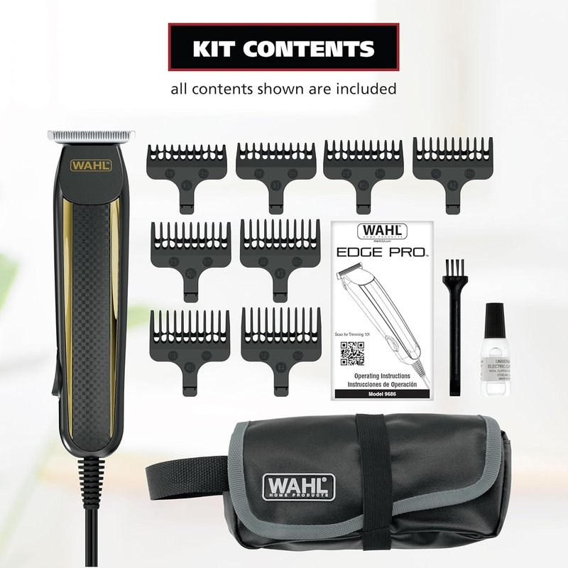 Wahl Edge Pro Beard Trimmer - Bump Free Corded Grooming Kit for Men | Perfect for Edging Beards & Mustaches