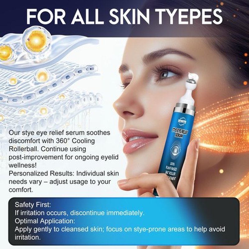 Stye Eye Treatment, Eye Serum for Stye, Chalazions & Blepharitis Roller Serum, Natural and Plant-based Formula (1 Fl Oz)