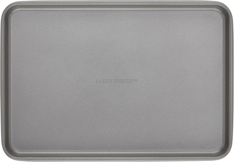 Farberware Nonstick Toaster Oven Pan Set - 4-Piece Baking Set in Gray for Effortless Cooking