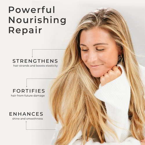 CIBU Repair Strengthening Mask - Hydrating Keratin & Almond Moisture for Damaged Hair - 12oz
