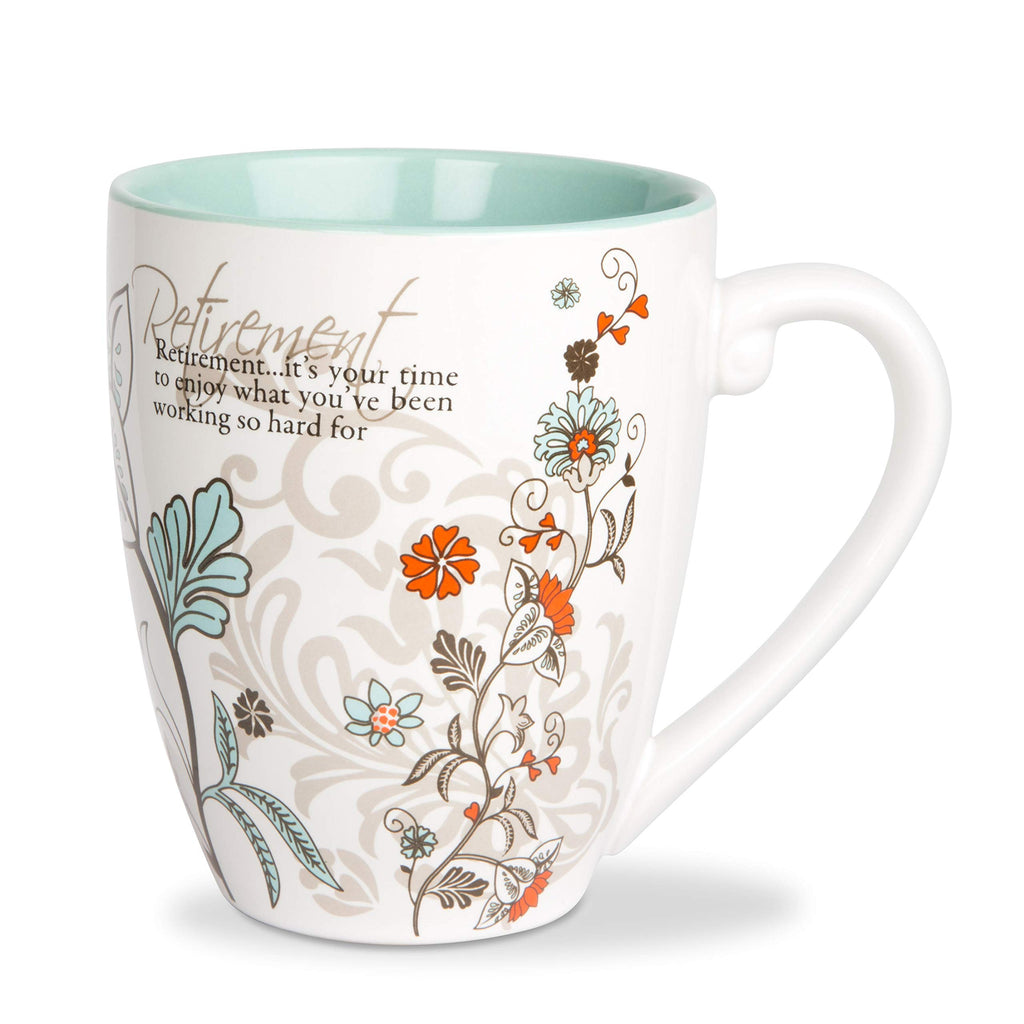 Pavilion Coffee Mugs - Mark My Words Retirement Mug with "Retirement, It's Your Time To Enjoy" Text Design - Ceramic Coffee Cup for Friends, Microwave & Dishwasher Compatible - Multicolor, 20 oz