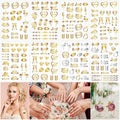 FRCOLOR 8 Sheets Wedding Gold Temporary Tattoos Bachelorette Party Tattoos Team Bride Tribe Bridesmaid Gift Bridal Shower Favor Party Supplies