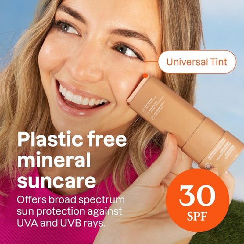 ATTITUDE Tinted Mineral Sunscreen Face Stick - SPF 30 Zinc Oxide, EWG Verified, Vegan, 0.7 Ounce