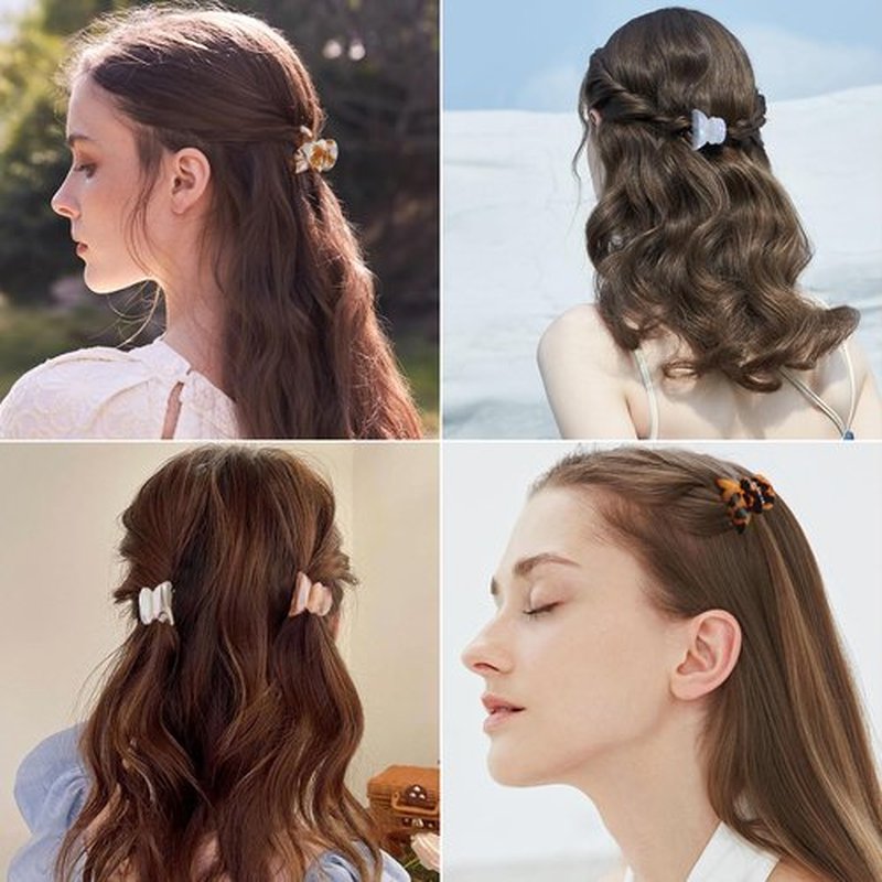 Bgffuy 10 Pack Small Hair Claw Clips for Women Girls - 1.18 Inch Mini Tortoise Shell Acrylic Claw Clips French Barrettes Non-Slip Strong Hold for Thin/Thick Hair