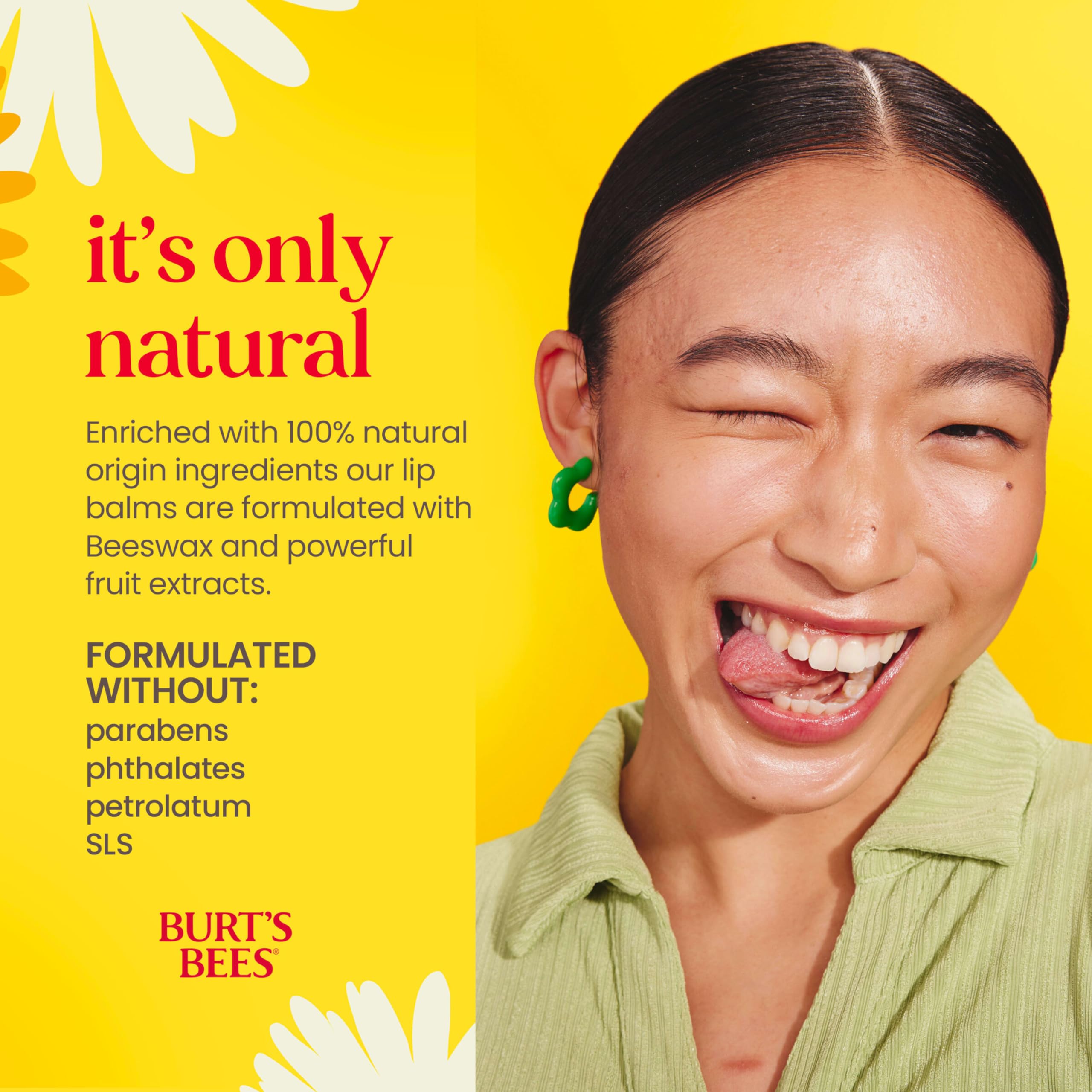 Burt's Bees 100% Natural Moisturizing Lip Balm, Vanilla Bean - 4 Tubes