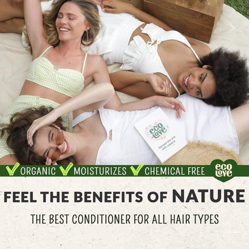 ecoLove Natural Conditioner - Vegan & Cruelty-Free Formula with Organic Cucumber Extract - 17.6 oz