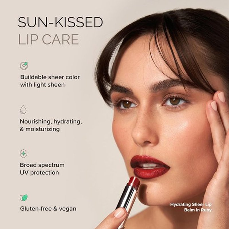 MDSolarSciences Tinted Sheer Lip Balm SPF 30 - Hydrating Vegan Lip Sunscreen with Shea Butter & Jojoba | 0.15 oz, Crystal