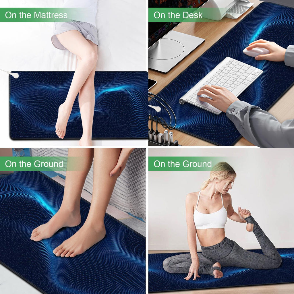 Grounding Mat for Bed, Anti-Static Earthing Pad for Home & Bed Use, Non-Slip Mat (Queen, 60"x27")