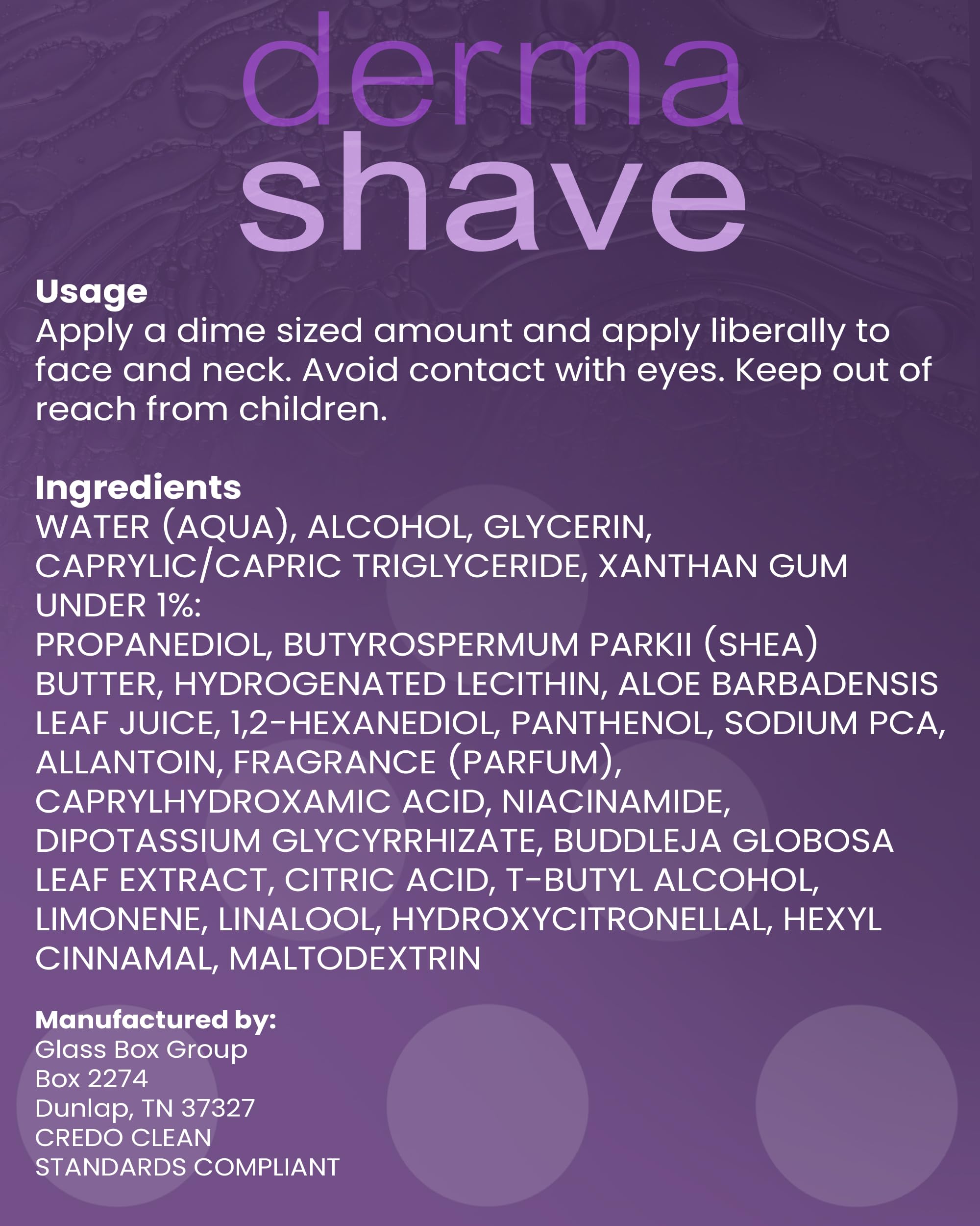 DermaShave - After Shave Lotion for Men - Great for Sensitive Skin - Liposomal Aftershave - No Greasy Feel, Clean Antiseptic Formula