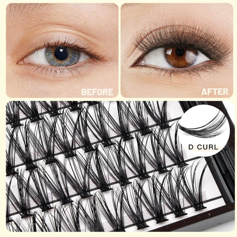 →VAYATOR Large Tray 220 Cluster/Box Eyelashes 0.07 Thickness Eyelashes Individual Eyelash False Eyelashes Extension Eyelash 10D/20D/40D/50D Eyelash (12mm）