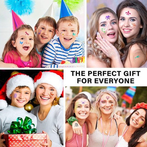 12 Temporary Tattoo Stencils,142 PCS Henna Stencils Reusable Tattoo Stencils for Face Body Art Painting for Women Men Adults Kids