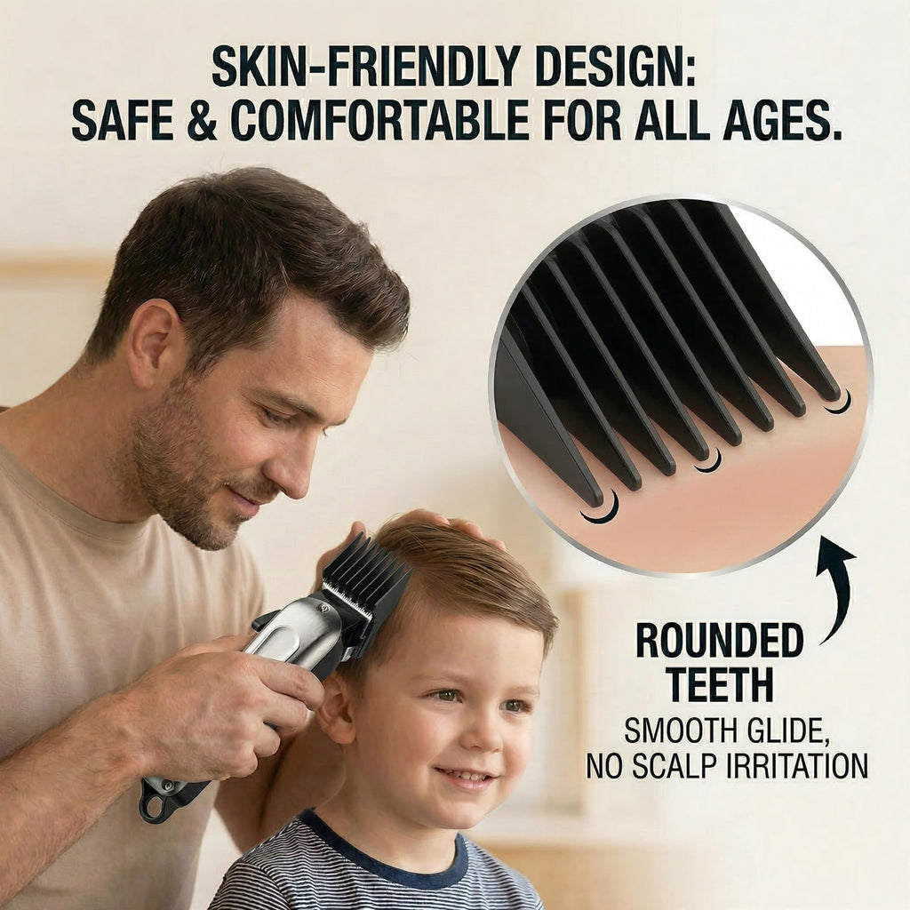 VALLNEI 10-Piece Metal Clip Clipper Guards for Wahl, Full Set #0.5 to #8 (1/16"-1"), Premium Guide Combs Compatible with Magic Clip, Senior, Legend, Super Taper, 100th Anniversary - Black