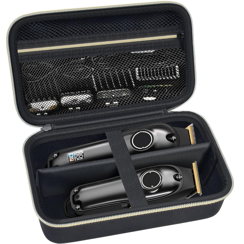 Case Compatible with Novah for Ufree for KIKIDO for GLAKER for FADEKING for GSKY for Romanda Professional Hair Clippers, Beard Trimmer Grooming Storage Holder for Hair Trimmers Set (Box Only)-Black