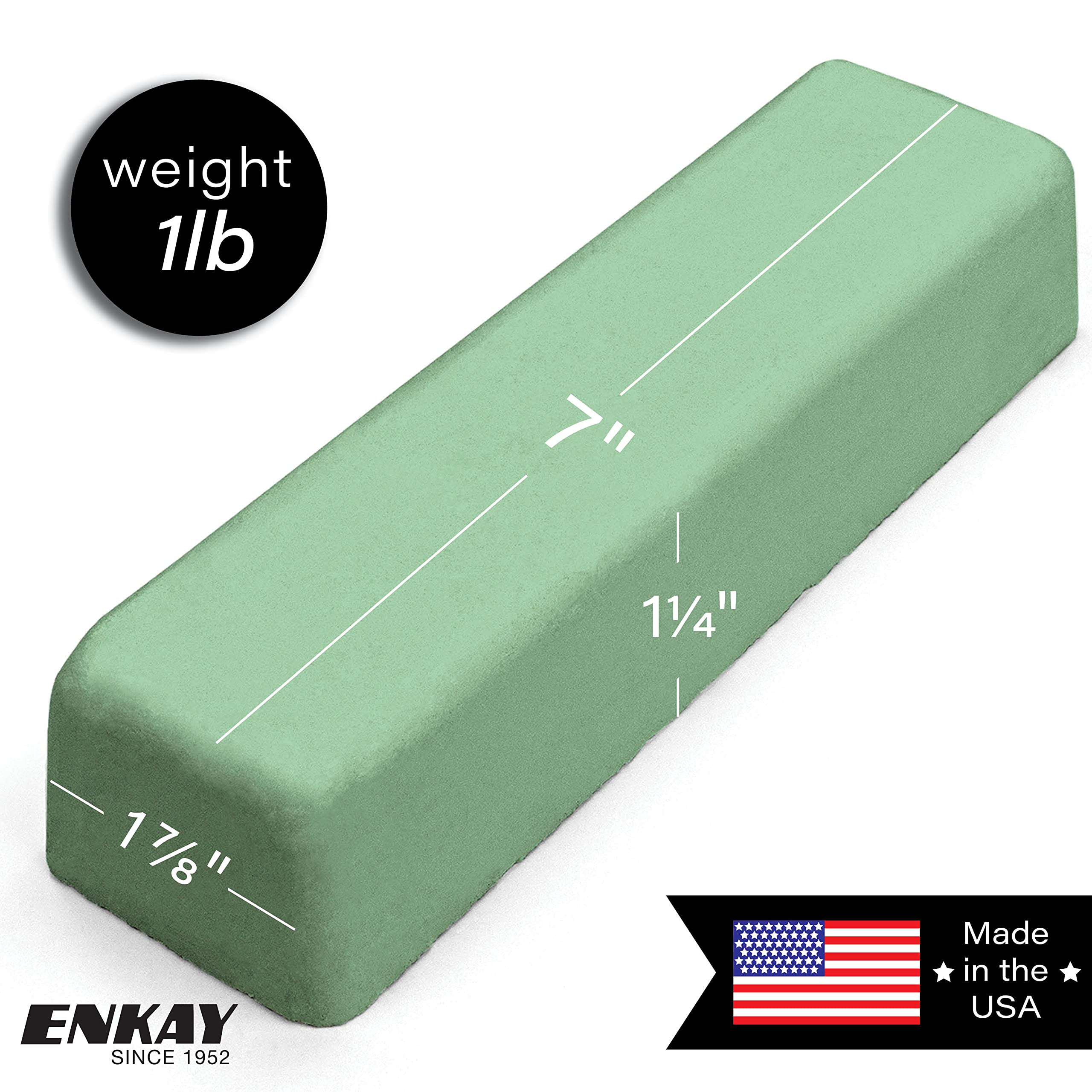 ENKAY - Green Stainless Steel Polishing Compound, 1 Lb. (U.S. Made)