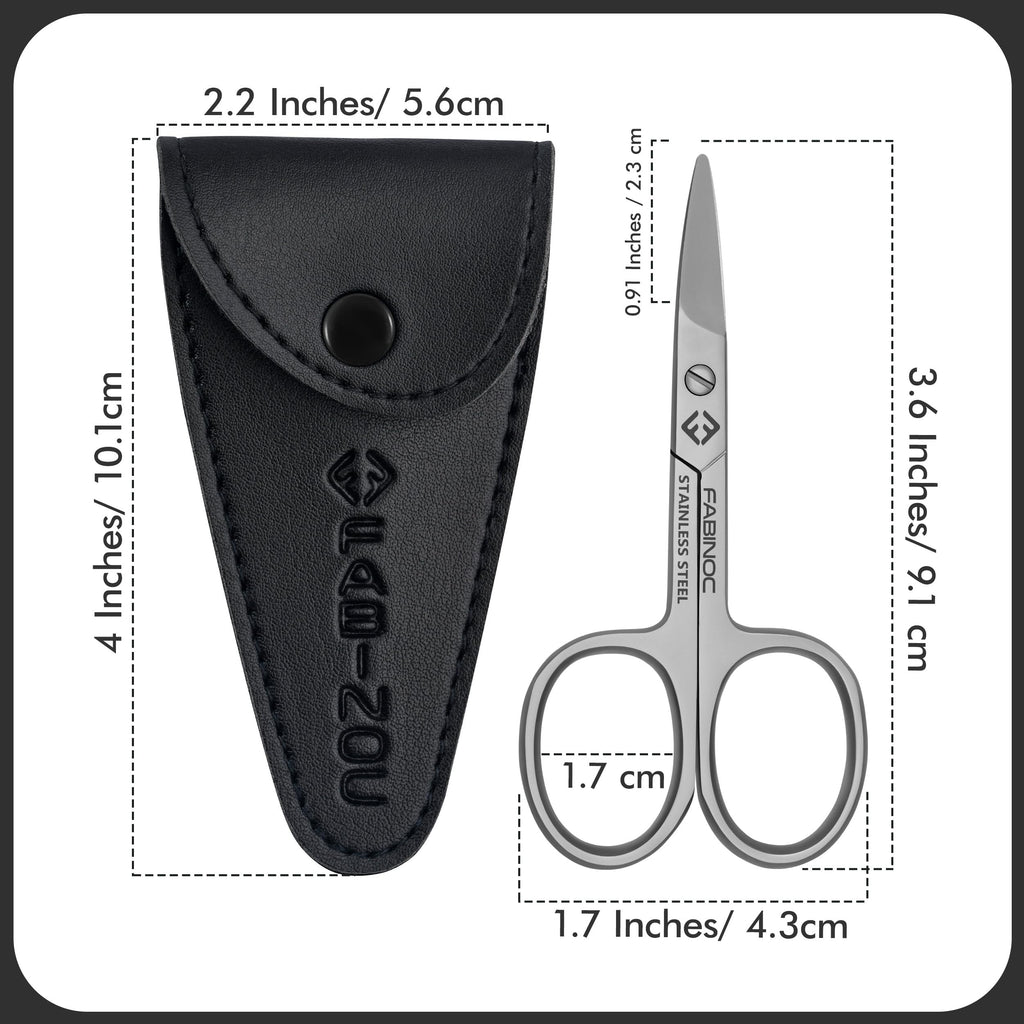 FABINOC Curved Baby Nail Scissors with Rounded Tips - German Quality Stainless Steel – Safe for Newborn, Toddlers, kids, Children and Diabetic Patients