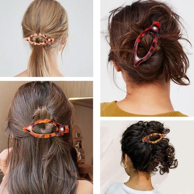 6 Packs Flat Claw Clips for Women, French Tortoise Shell Flat Hair Clip, Matte Hair Claws Clip for Thin Thick Hair, Lay Down Claws Clips, Durable Strong Hold Hair Clip, Valentine's Day Gifts