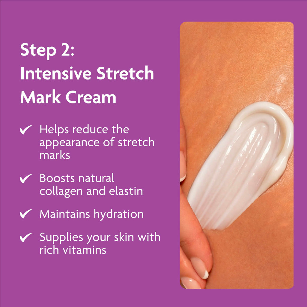 TriLASTIN Stretch Mark Cream & Serum Bundle - Intensive Stretch Mark Cream Treatment - Hyaluronic Acid Hydrothermal Accelerator - Maternity Skin Care Essential - 5.5 Oz Jar, 3 Oz Accelerator