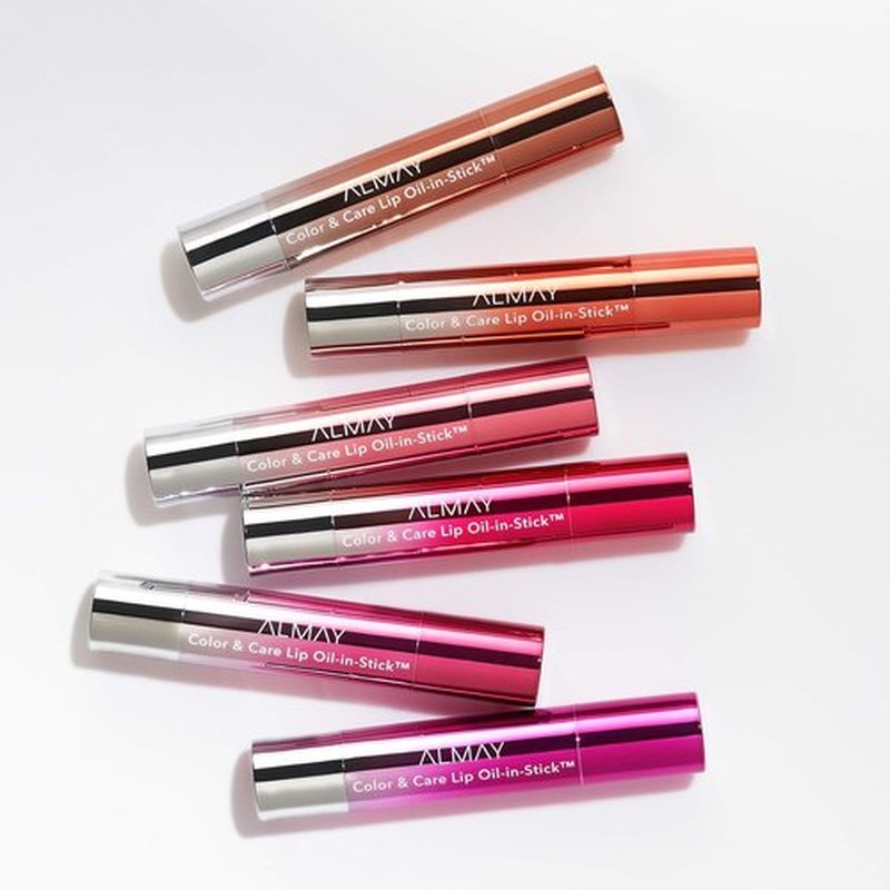 Almay Color & Care Lip Oil Stick - Rosy Glaze 120 | Nourishing Hydration, 0.09 Oz