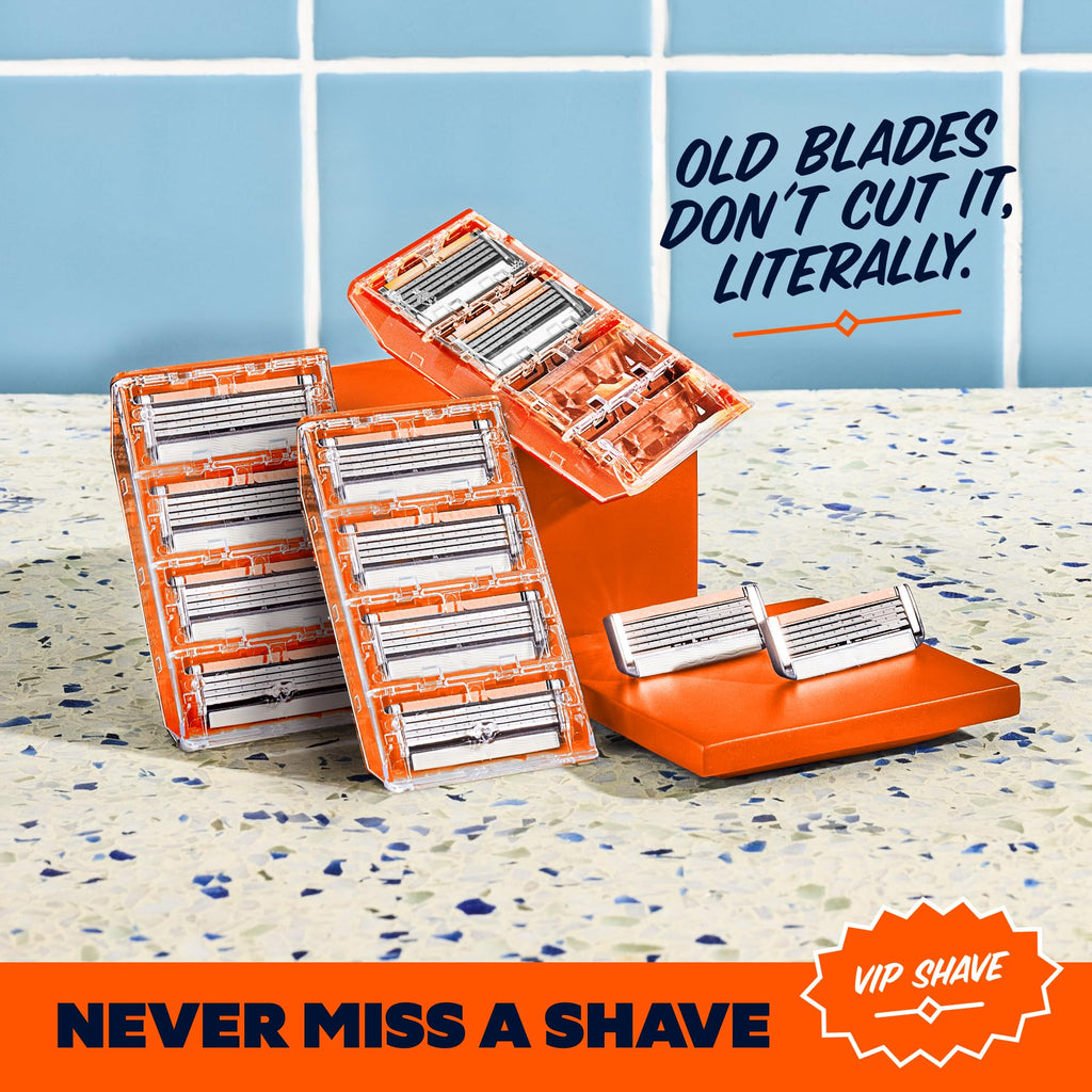 Dollar Shave Club | The VIP Shave Set | 4 Swift Rinse Refill Cartridges, 1 Heavy Metal Handle, 1 Shave Butter 3 ounce, 1 Razor Cover, Razors for Men