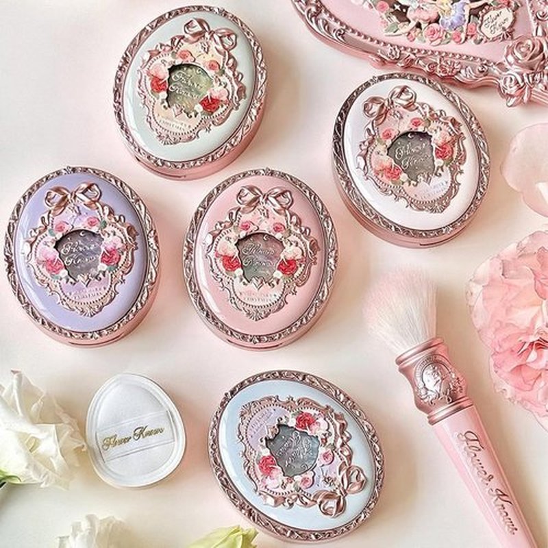 Flower Knows Midsummer Fairytales Velvet Embossed Blush,Rose Matte Powder Blush for Cheeks,Buildable & Blendable Face Makeup,Soft Long-Lasting Make Up for Women & Girls,0.17 Oz(04 Summer Blossom)