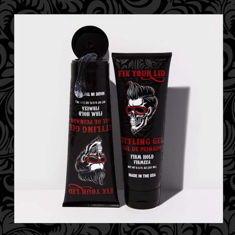 Fix Your Lid Styling Gel for Men - Firm Hold for Fuller Look - Easy to Wash Out - 8.5 Oz