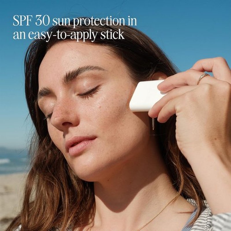 COOLA Organic Face Sunscreen SPF 30 - Vegan Tropical Coconut Lotion Stick for Daily Protection, 0.15 Oz
