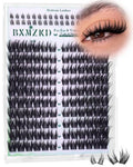 Cat Eye Lash Clusters with Bottom Lashes Bunny Lash Clusters Natural Cluster Eyelash Extensions Spiky Eyelash Clusters 10-18mm Left & Right Lash Extension C Curly Fox Eye Individual Lashes by BXMZKD