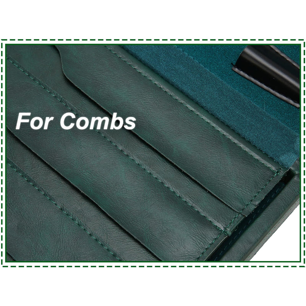 Brrnoo Classic Hair Scissor Storage Box, Large Capacity PU Leather, Hairdressing Scissor Storage Box, Shears Case