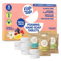 Fab Tab Foaming Hand Soap Refill - Natural Hand Soap - Bathroom Hand Wash - Plant-Based - No Harsh Chemicals - Variety scents - 8 Pack. Makes 8 x 11.9 fl oz (Bottle Not Included)