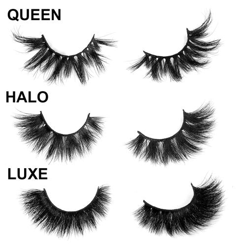 Barbielylashes 20mm Mink Lashes, 3D Real Mink Lashes, 3 Pairs Fluffy Dramatic False Eyelashes, 100% HandMade Mink Lshes, 6D Wispy Long Thick Full Volume Strip Eye Lashes, Cruelty Free (Party Time)