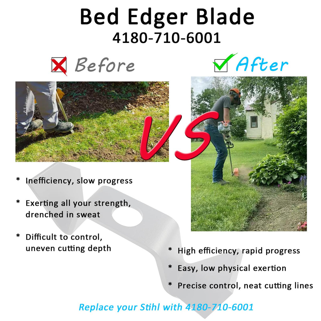 HOTUFELG Bed Edger Blade 4180-710-6001 Compatible with Stihl Edger 4150-2, Bed Redefiner Stihl Edger Attachment for Lawn Grooming Tool