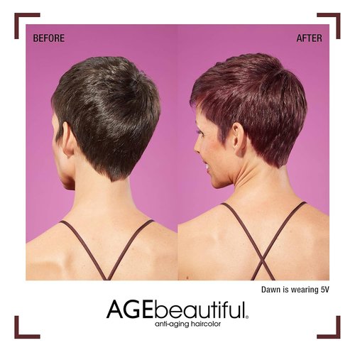 AGE Beautiful Permanent Hair Color Dye - 100% Gray Coverage & Anti-Aging Formula | Biotin for Thicker, Healthier Hair
