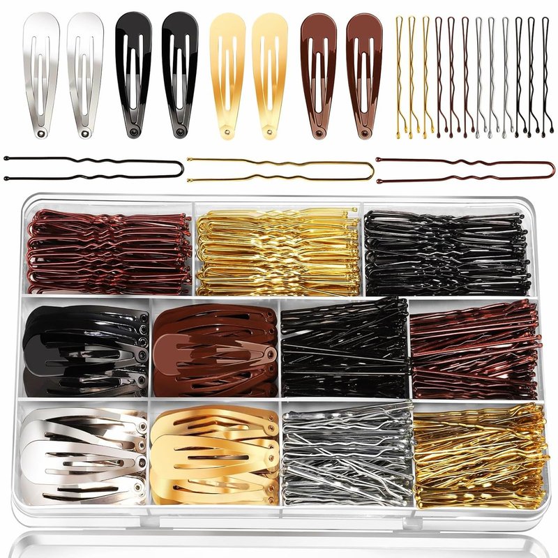 YGDZ Bobby Pins Set, Hair Pins, Hair Clips Kit, 2Inch Bobby Pins Brown Hair, Black, Blonde Hair, U Shaped Hair Pins for Buns, French Pins, Snap Hair Clips, Hair Barrettes, Hair Accessories for Women